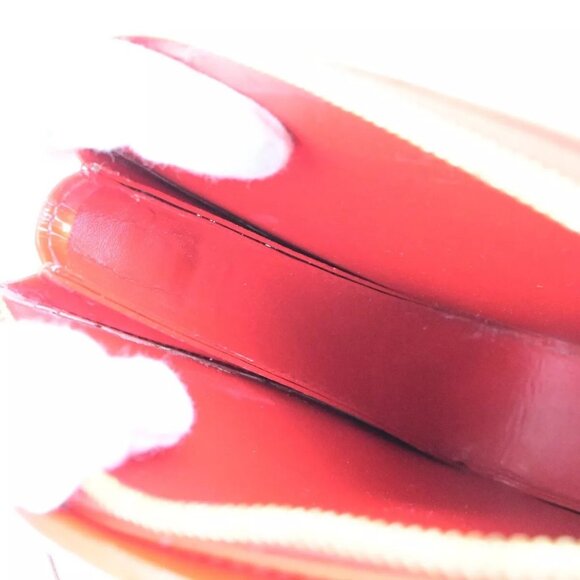 LOUIS VUITTON LV Motto Shoulder Bag Monogram Vernis Leather Red - Picture 15 of 16